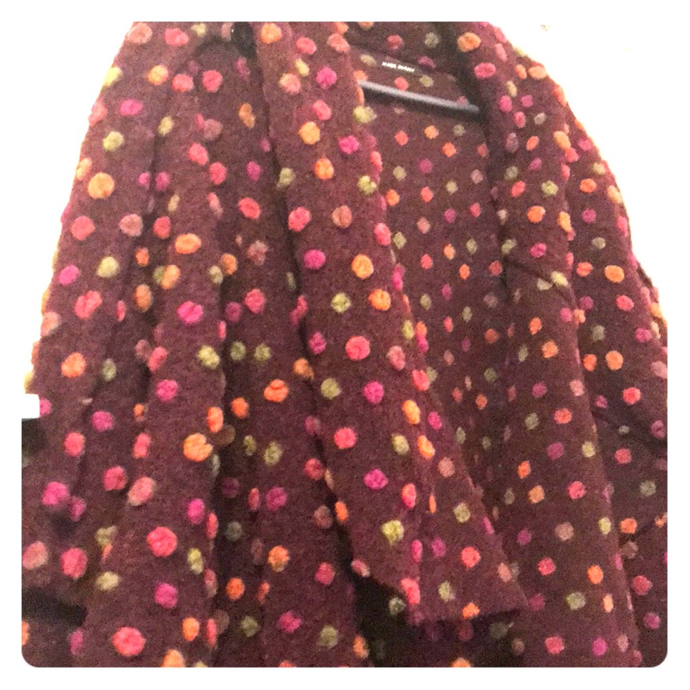 Cute polka dot oversized open sweater